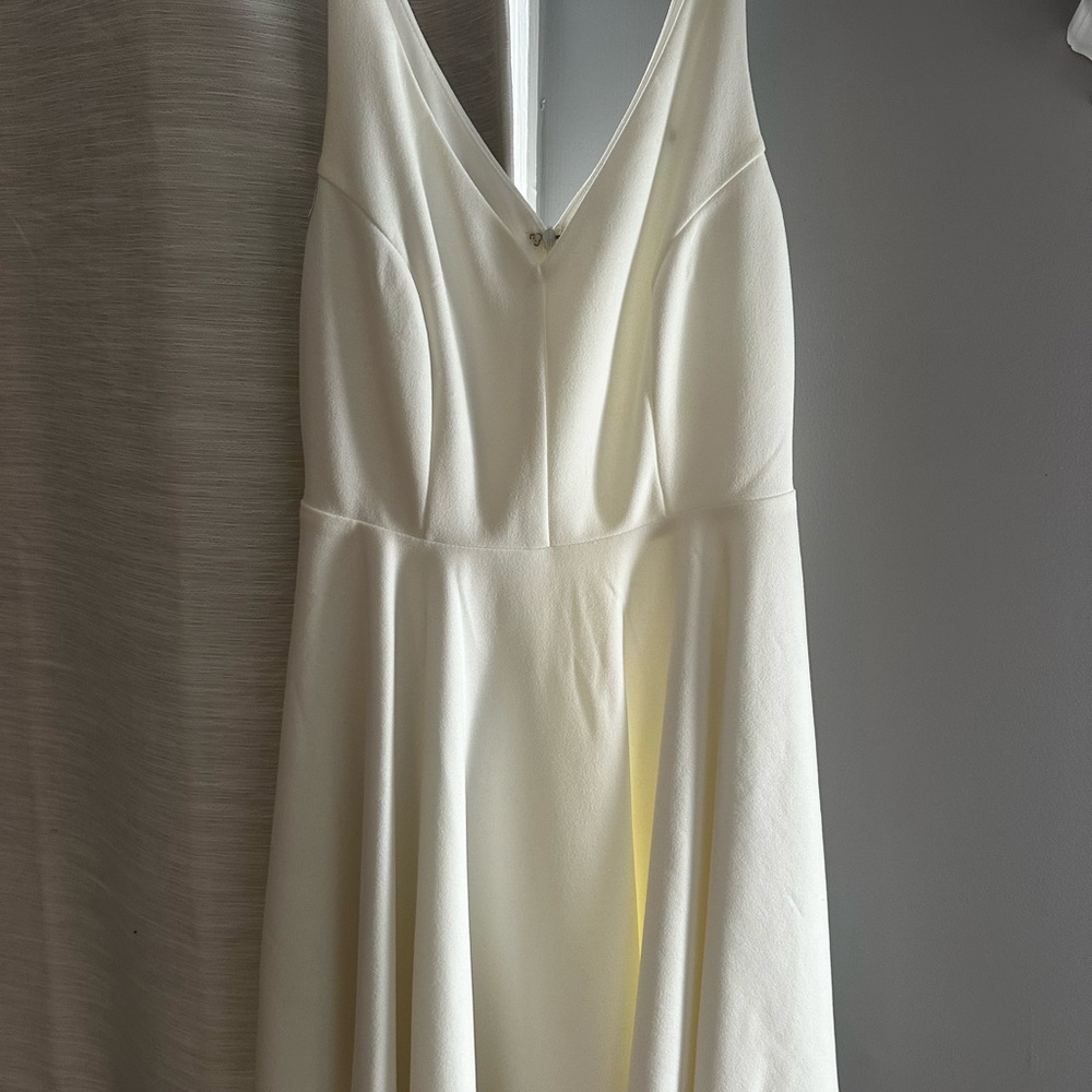 Lulus white v-neck loose dress